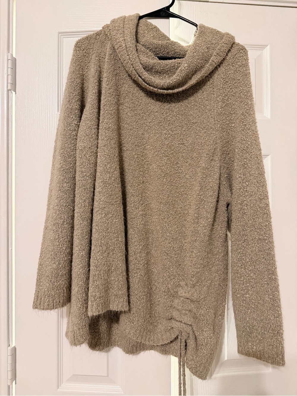 Leo & Nicole Women's Cowl Neck Sweater in Taupe